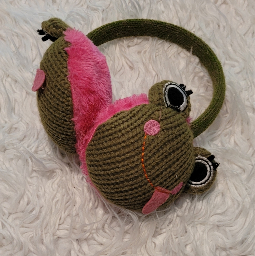 Girls frog earmuffs